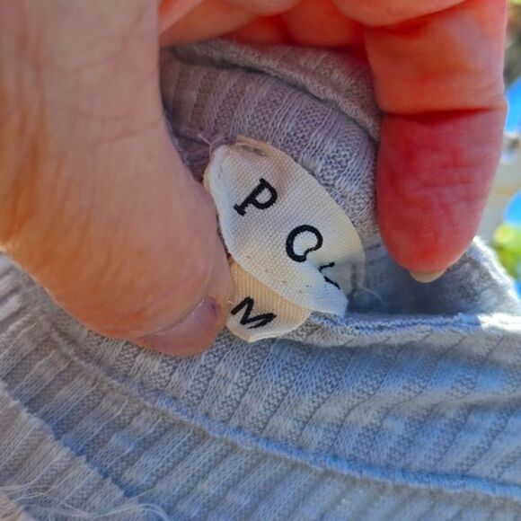 "POL" Dusty Powder Blue Oversized Romper Sz M - Picture 4 of 9